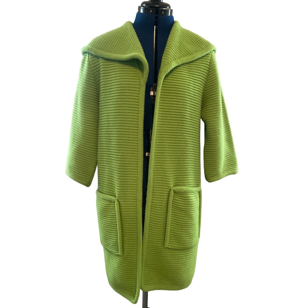 Vintage cardigan, Toluca knits, size medium, green